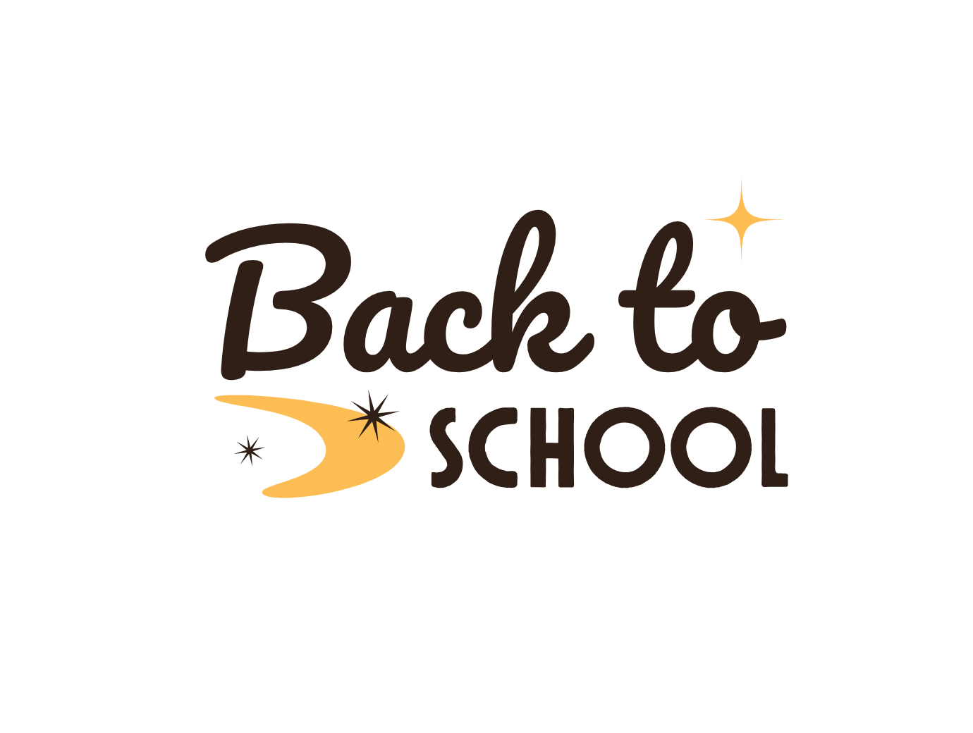 Back to School text