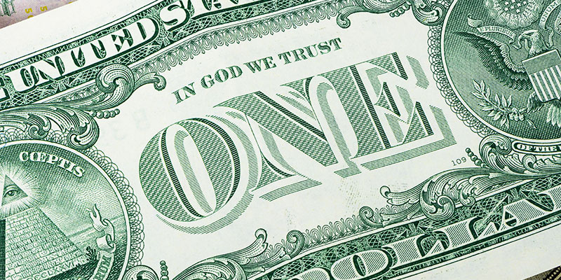 a dollar bill