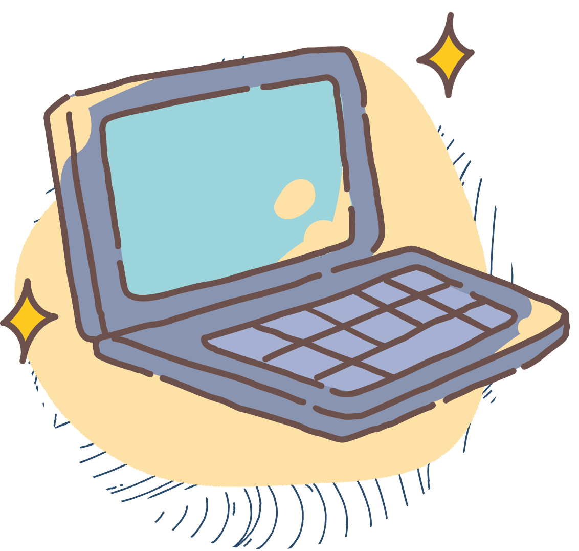 a drawing of a laptop computer