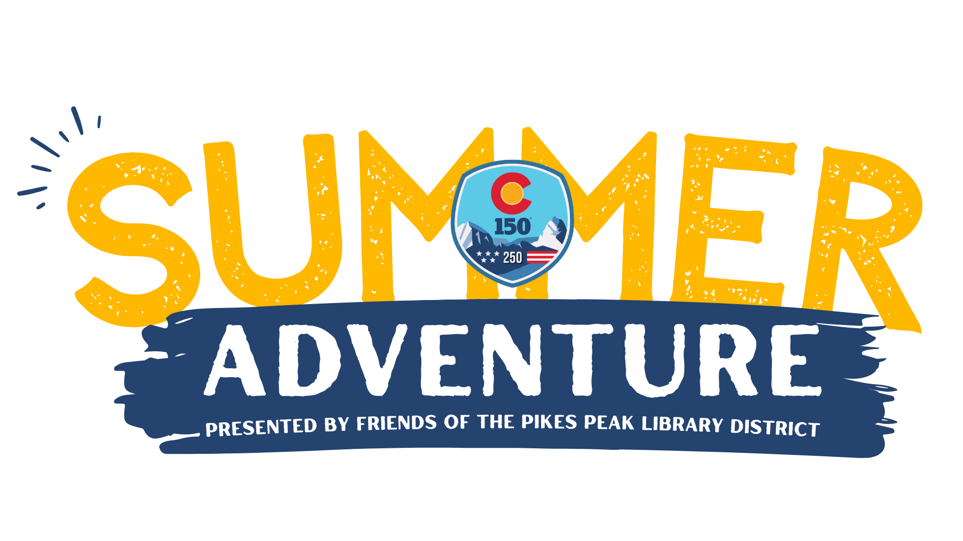 Summer Adventure Logo Presented by Friends of the Pikes Peak Library District