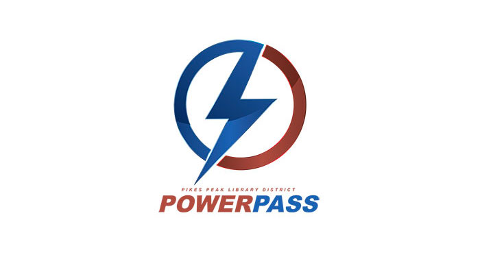 Powerpass logo of a lightening bolt in a circle in red and blue
