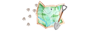 Map with a illustration 