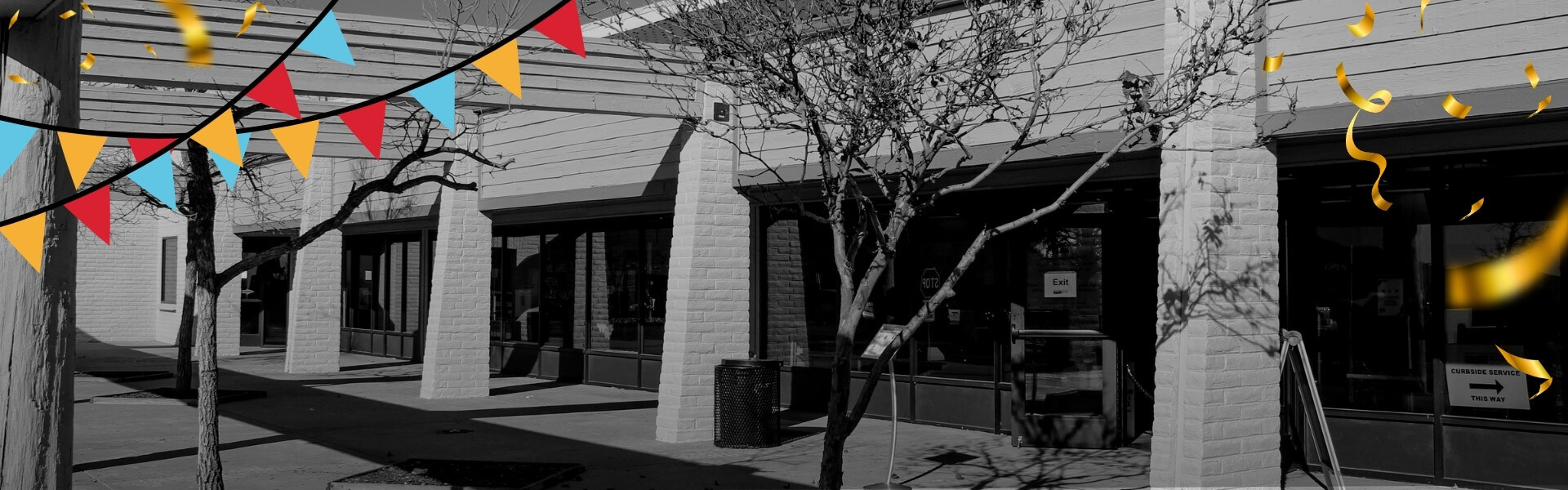 Black and white photo of Ruth Holley Library