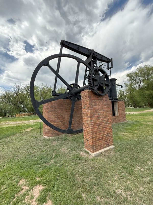 old walking engine device at the Mining museum in Cripple Creek