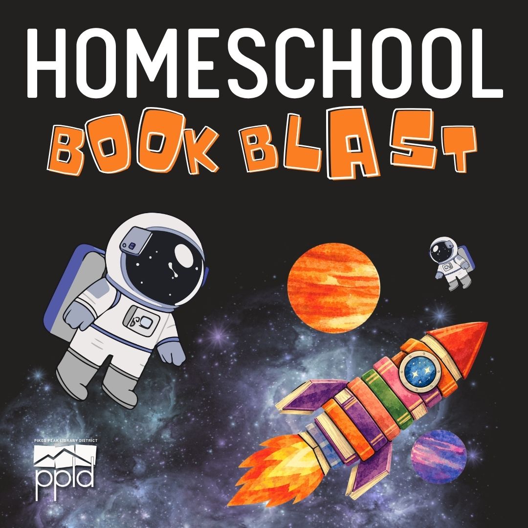 Homeschool Book Blast. An illustration of an astronaut in space