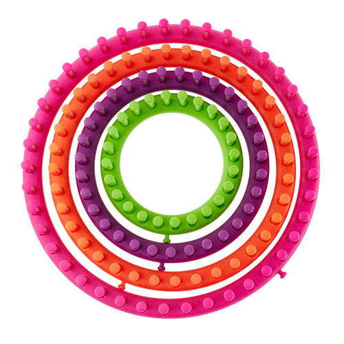 a photo of round knitting looms that are part of the discovery kit