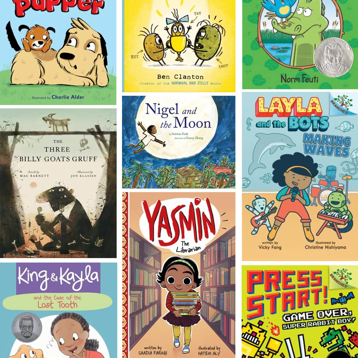 A collection of book covers of 2nd Grade Picks Booklist