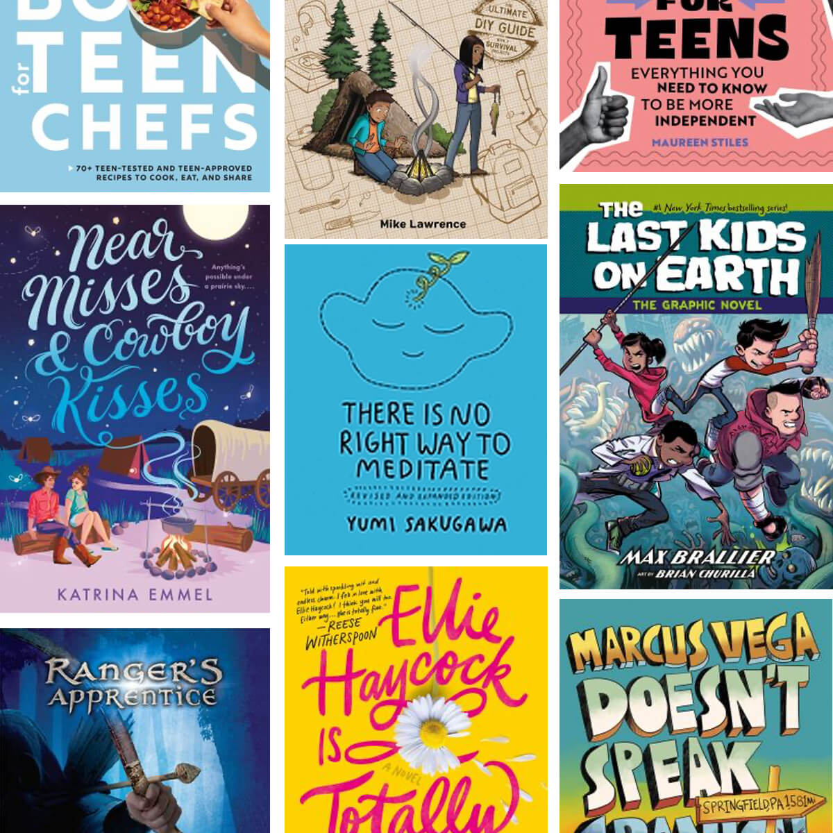 A cover art poster of varies book covers for Battle of the Books