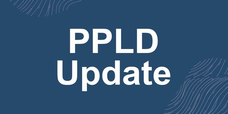 Blue Background with headline PPLD Update