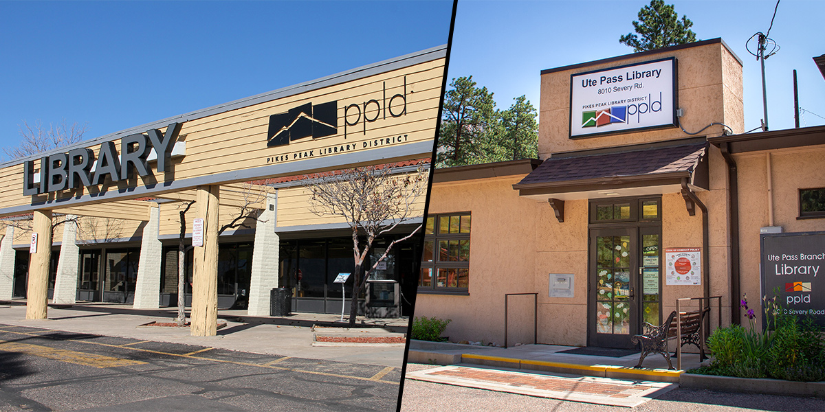 Ruth Holley Library and Ute Library Pictured side by side