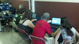 Laptop Lab at Red Cross Shelter Laptop Lab at Red Cross Shelter