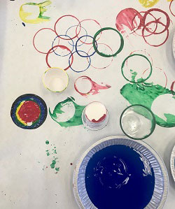 painting with cups