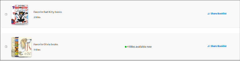 books listed within the catalog