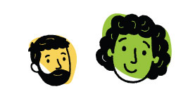Icon of two friends