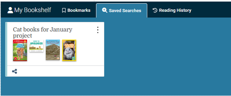 Saved Search dialog box in the catalog