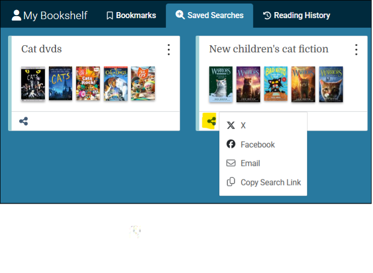 saved searches dialog box in the catalog
