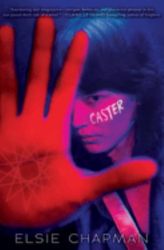 Girl with red hand and white letters