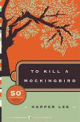 An orange and green cover with a tree 