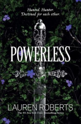 Black cover with flowers and a sword with white letters