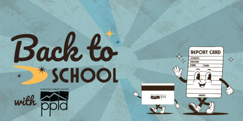 Headline with the title Back to School with some illustrative characters waving