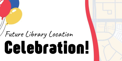 Future Library Location Celebration (Map with balloons)