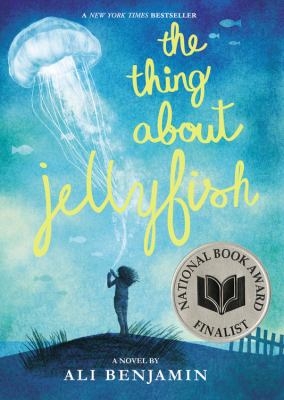 The Thing About Jellyfish a girl on a hill with a jellyfish floating above her like a kite