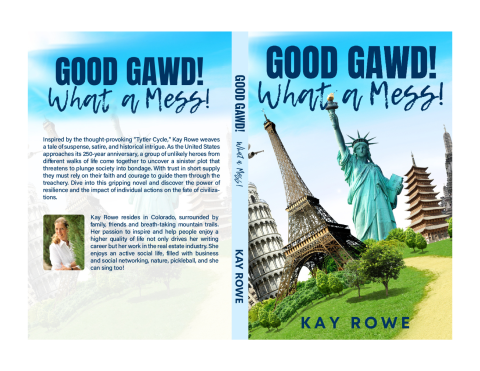 Book cover, front and back, for Good Gawd! What a Mess!