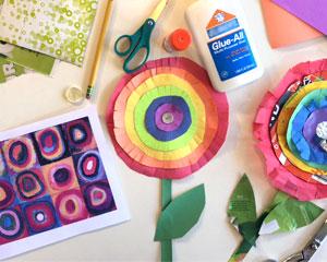 Cupboard Crafts & Experiments: Kandinsky Circle Flowers