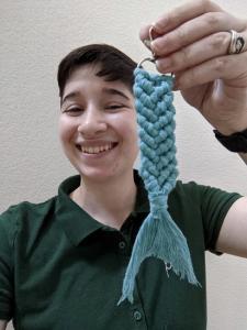 Take and Make: Macrame Mermaid Tail Keychain
