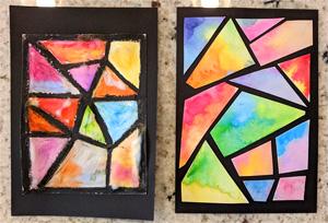 Kids Make: Watercolor Stained Glass 
