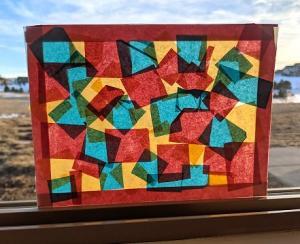 Early Literacy: Tissue Paper "Stained Glass"