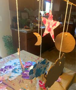 Kids Make: Eric Carle Inspired Painted Collage Mobile