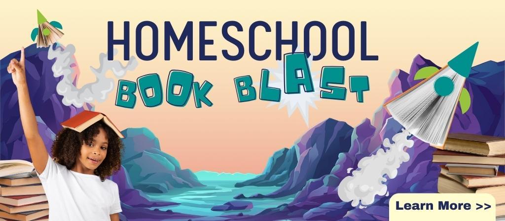 Homeschool Book Blast Slideshow Graphic